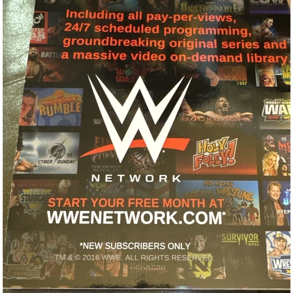 WWE Official Program 2016 With Poster WWF John‎ Cena Randy Orton WCW AEW - Picture 3 of 4